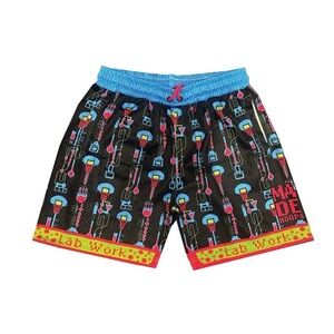 MADE HOOPS X SOLEPACK Collab Basketball Shorts Lab Work Boys Size Medium